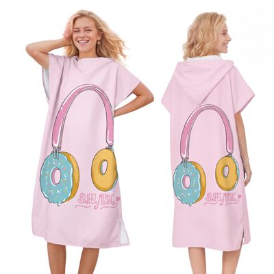 LOMTRATS Quick Dry Surf Poncho Changing Towel Robe Hoodie for Adults Men Women,Swimming Beach Surfing Diving Home Hot Springs BathingAdult-L