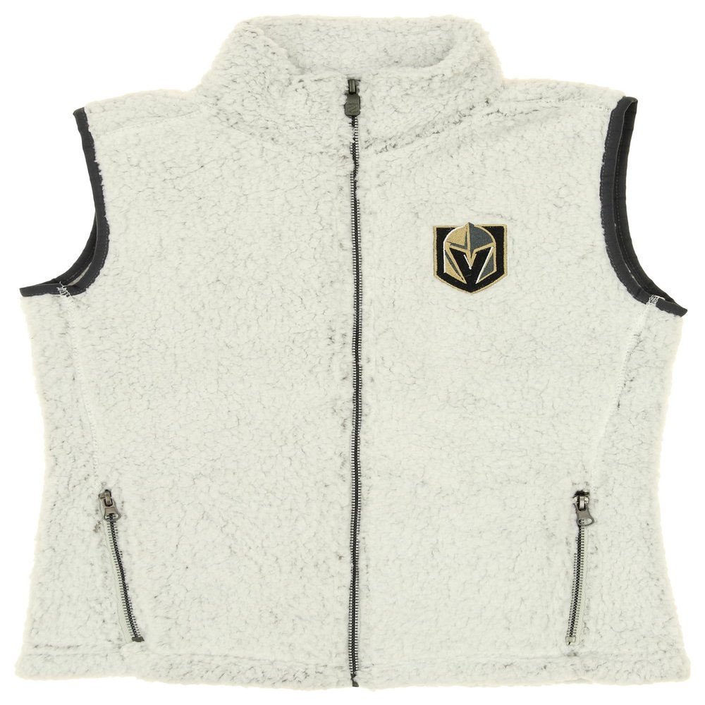 Outerstuff NHL Vegas Golden Knights Girls Youth Time Honored Teddy Fleece Vest, Medium (10-12)