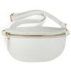 2023 Fashion Korean Edition INS Style Soft Leather Waterproof Small Bag Waist Bag Chest Bag Crossbody Bag Storage Bag Milkywhite view 1