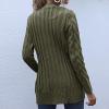50% Percent Off Deals Women's Cardigan Chunky Open Front Button Sweaters with Pockets Loose Slouchy Oversized Fall Outerwear Coat Cardigans for Women Trendy Green 2X view 3