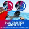 Boat Trailer Winch with Strap Hook, Manual Hand Heavy Duty Winch, One-Speed Ratchet Gear, 1600 lb for Towing Cars, Trucks, and Trailers view 4