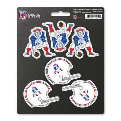 NFL Vintage Decals Stickers 6-Piece Set - Great Gift for Football Fans - Works On Hard Surfaces - for Homes, Cars, Trucks, SUVs, Personal Items, Laptops, Cell Phones