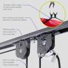 Bike Hoist Pro Ceiling Bike Rack by Delta Cycle - Pre-Assembled Bike Hangers for Garage Holds Up to 100 lbs - Auto-Locking Pulley - Fully Adjustable for Any Bicycle, Kayak Hoist, Or Canoe Hoist view 4