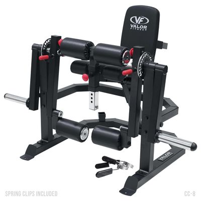 Valor Fitness Leg Extension and Curl Machine Commercial Grade Plate Loaded Quad & Hamstring Trainer, Adjustable Dual Sundial with 15 Positions, Home or Gym Strength Training Equipment