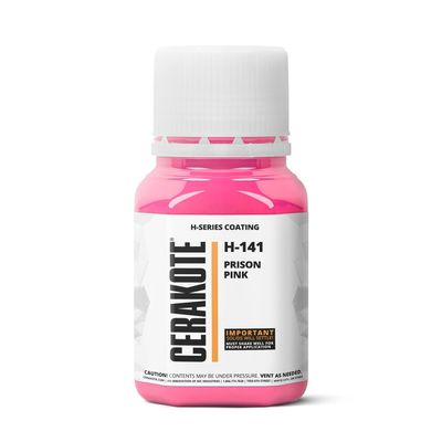 CERAKOTE (Oven Cure) H-Series Prison Pink [ 4oz ] H-141T - Our Ceramic Technology Combines Performance with Color on All- Metals, Polymers + More - (Part B) Included