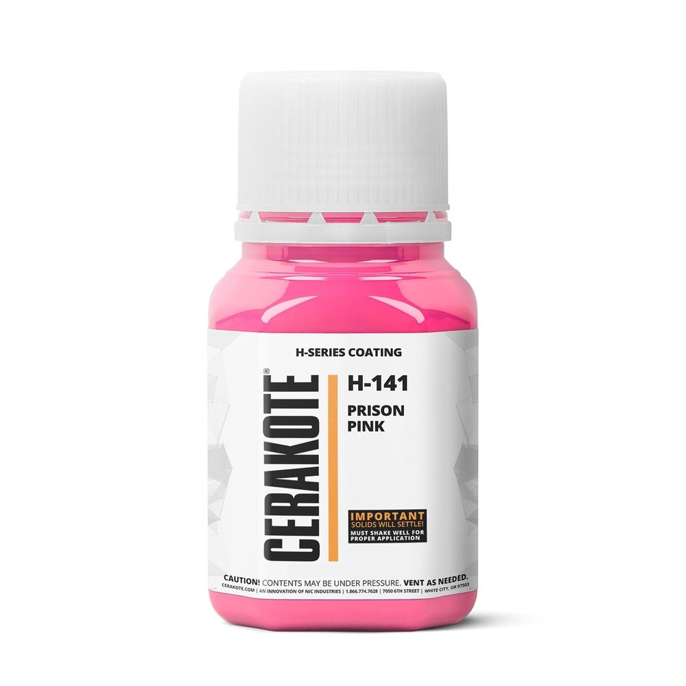 CERAKOTE (Oven Cure) H-Series Prison Pink [ 4oz ] H-141T - Our Ceramic Technology Combines Performance with Color on All- Metals, Polymers + More - (Part B) Included