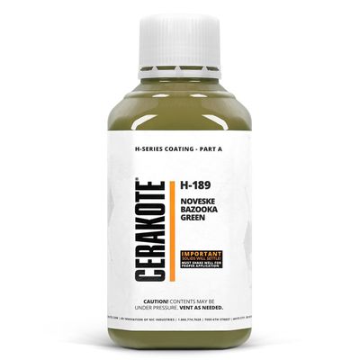 CERAKOTE (Oven Cure) H-Series NOVESKE Bazooka Green [ 32oz ] H-189Q -Our Ceramic Technology Combines Performance with Color on All- Metals, Polymers + More - (Part B) Included