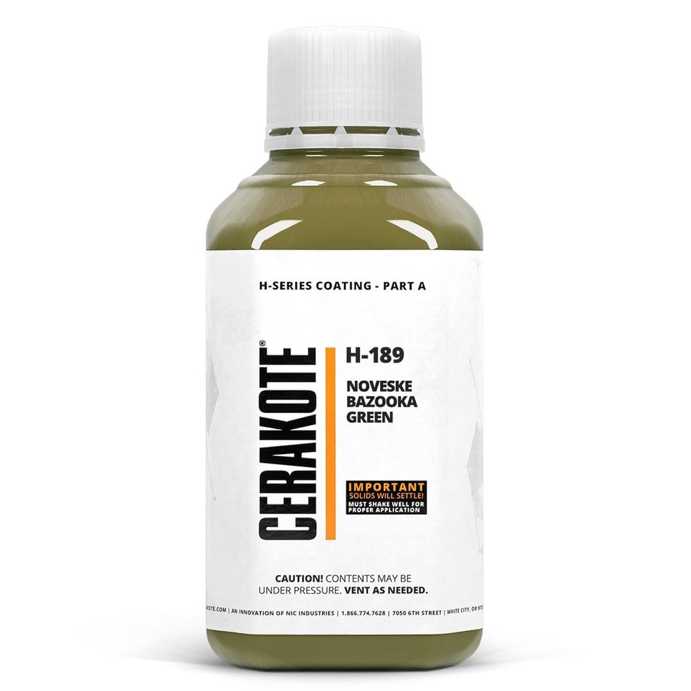 CERAKOTE (Oven Cure) H-Series NOVESKE Bazooka Green [ 32oz ] H-189Q -Our Ceramic Technology Combines Performance with Color on All- Metals, Polymers + More - (Part B) Included
