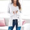 Women's Cardigan Chunky Open Front Button Sweaters with Pockets Loose Slouchy Oversized Fall Outerwear Coat view 2