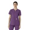 Carhartt Force Essentials Women's Notch Neck Tunic Scrub Top, Eggplant, 4XL view 1