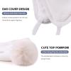JANGANNSA Basic Winter Baby Boys Beanie Pompom Knitted Girls Hat Kids Earflap Beanies Warm Infant Toddler Hats(2-5 Years,White Hat) view 4