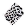 Mikinona Plush Cow Spotted Scarf Warm Cross Tie Neck Warmer Neckerchief for Women and Kids Soft Faux Fur Scarf for Outdoor Activities and Cold Weather view 1