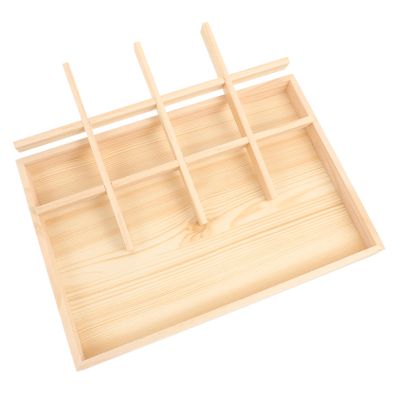 Hohopeti Vintage Jewelry Tray Wooden Jewelry Dish Dividers for Organizing Trinket Tray