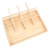 Hohopeti Vintage Jewelry Tray Wooden Jewelry Dish Dividers for Organizing Trinket Tray view 1
