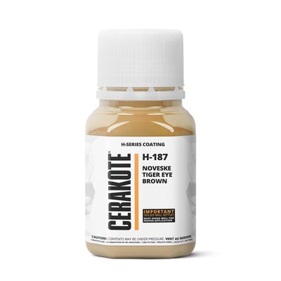 CERAKOTE (Oven Cure) H-Series NOVESKE Tiger Eye Brown [ 4oz ] H-187T - Our Ceramic Technology Combines Performance with Color on All- Metals, Polymers + More - (Part B) Included