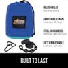 GORILLA GRIP Durable Camping Hammock with Heavy Duty Tree Straps, Portable Hammocks for Outside, Easy to Use Travel Swing Chair, Outdoor Camper Hiker Essentials, Backpacking Gear Gifts, Single, Blue view 2