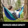 GORILLA GRIP Durable Camping Hammock with Heavy Duty Tree Straps, Portable Hammocks for Outside, Easy to Use Travel Swing Chair, Outdoor Camper Hiker Essentials, Backpacking Gear Gifts, Single, Blue view 3