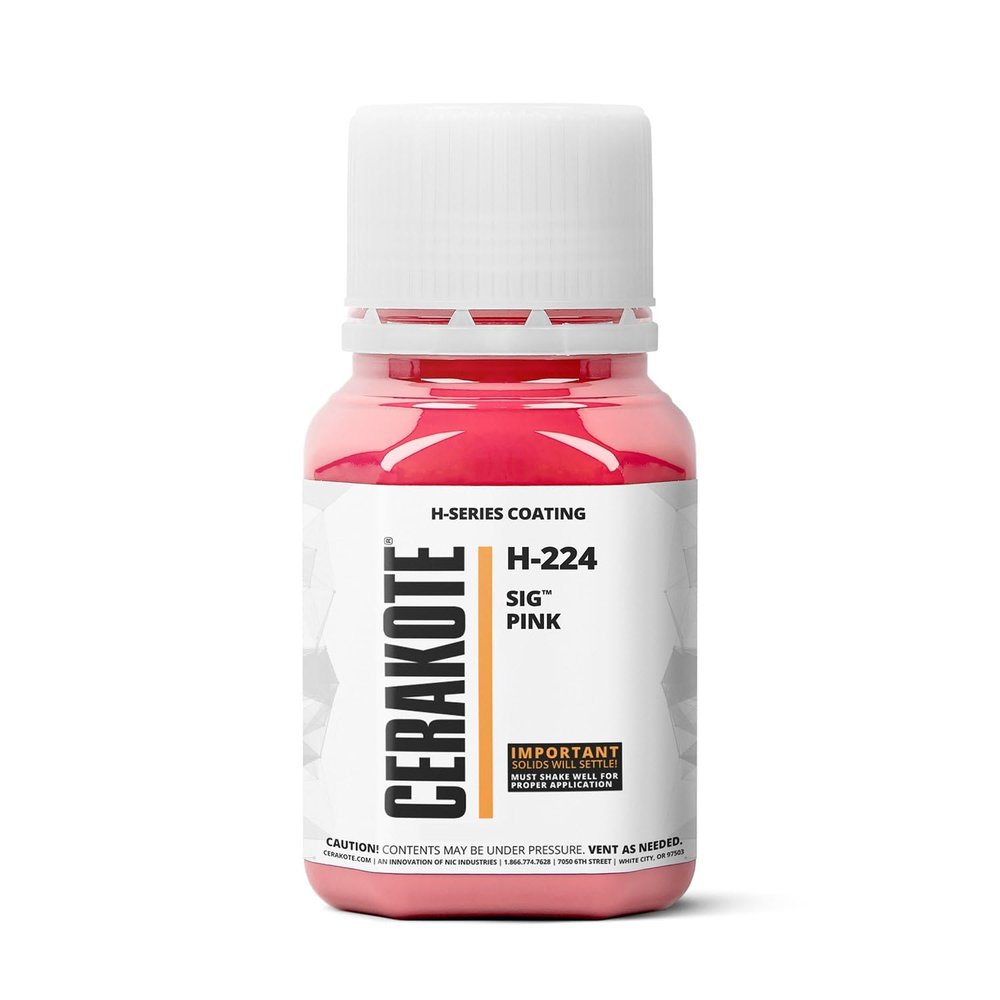 CERAKOTE (Oven Cure) H-Series SIG Pink [ 4oz ] H-224T -Our Ceramic Technology Combines Performance with Color on All- Metals, Polymers + More - (Part B) Included