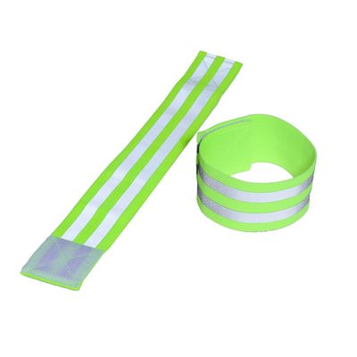 CORHAD 4Pcs Reflective Elastic Bands High Visibility Safety Straps Armbands for Jogging Cycling and Walking Bright Orange and Green Sports Accessories