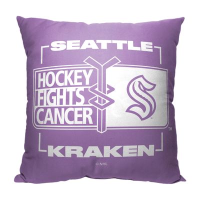 NORTHWEST NHL Seattle Kraken Pillow, 18" x 18", Hockey Fights Cancer
