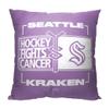 NORTHWEST NHL Seattle Kraken Pillow, 18" x 18", Hockey Fights Cancer view 1