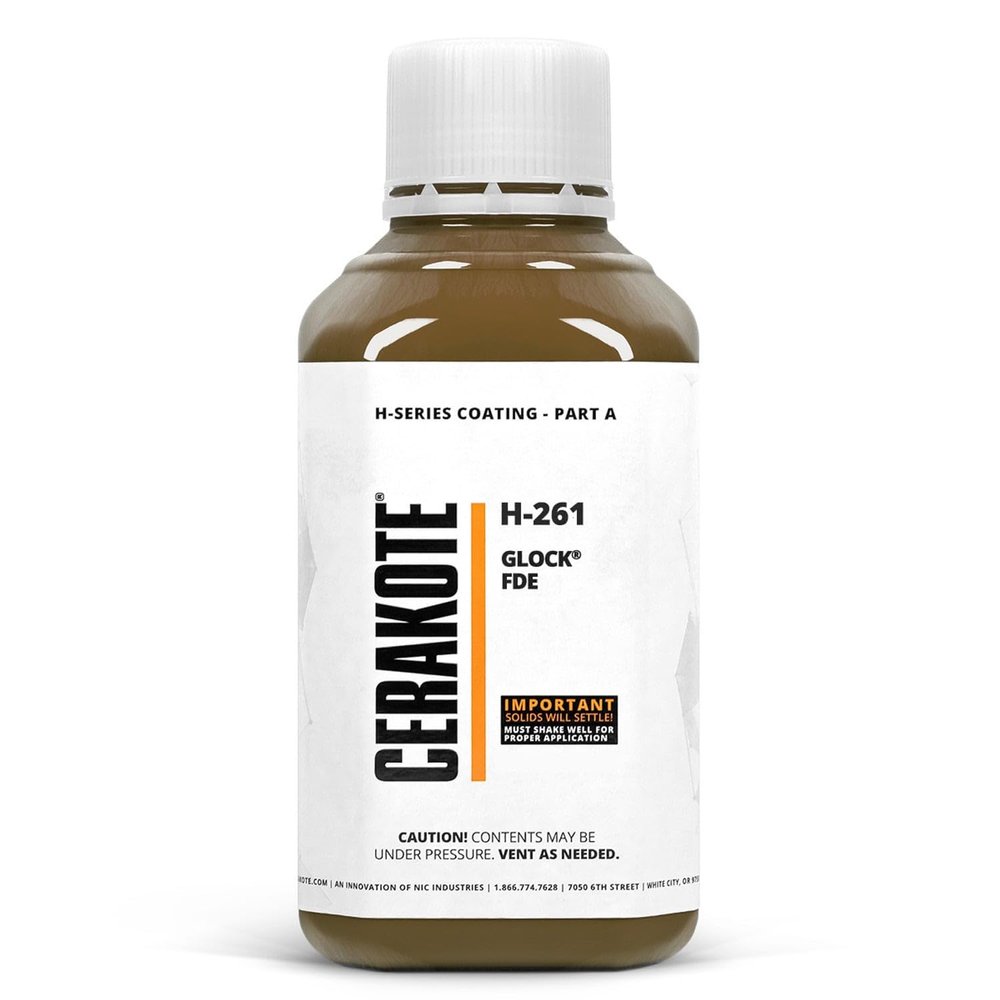 CERAKOTE (Oven Cure) H-Series GLK FDE [ 32oz ] H-261Q -Our Ceramic Technology Combines Performance with Color on All- Metals, Polymers + More - (Part B) Included