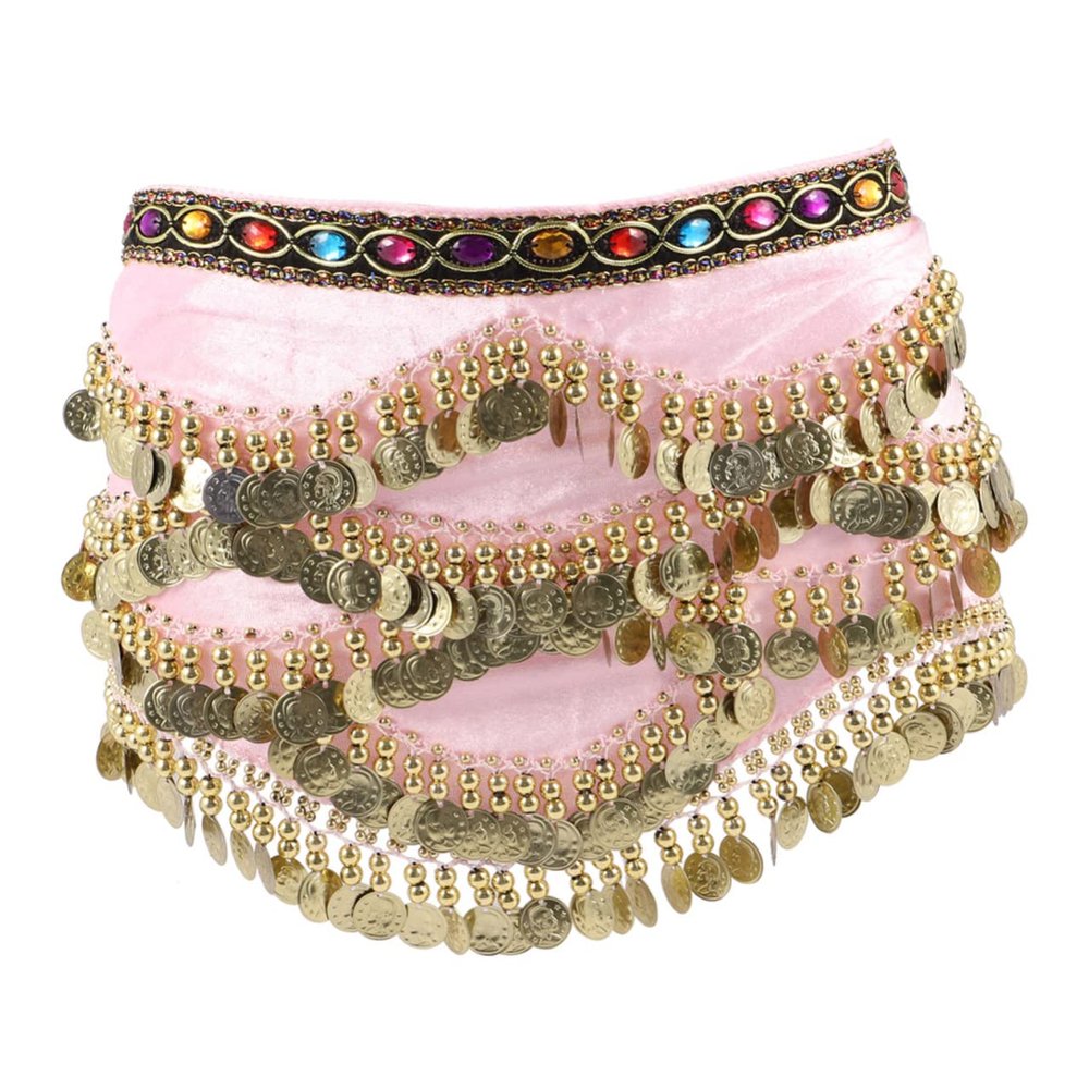 BUTIFULSIC 1 Pc Hip Skirt Tassel Scarf Sequin wrap Boho Belly Skirt Women Belly Dancing Belt wrap Coins s Wrap Short s for Women Fitness Bohemian Dress