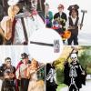 Amosfun Bloody Hammer Halloween Prop Set 2 Pack Long Handle Clown Mallet Cosplay Costume Accessory for Halloween Party and Horror Decoration view 3