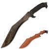 SV 0185 Handmade cast Manganese Steel 52HRC Machete with Sharp Edge, Full Tang, Outdoor, Hunting, Camping, Hiking, Survival, Leather Sheath, 19.7 inches view 1