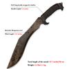 SV 0185 Handmade cast Manganese Steel 52HRC Machete with Sharp Edge, Full Tang, Outdoor, Hunting, Camping, Hiking, Survival, Leather Sheath, 19.7 inches view 2