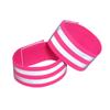 CORHAD High Visibility Reflective Elastic Band Armband Ankle Strap for Jogging Cycling Walking Safety Gear Rosy Pair view 3