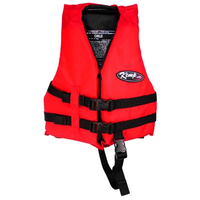 Kemp USA Type III Recreational Vest Ideal for Boating, Fishing & Watersports Child Size (Red)