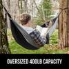 GORILLA GRIP Durable Camping Hammock with Heavy Duty Tree Straps, Portable Hammocks for Outside, Easy to Use Travel Swing Chair, Outdoor Camper Hiker Essentials, Backpacking Gear Gifts, Single, Black view 3