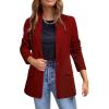 Blazers for Women Business Casual Button Work Office Jackets Blazer Open Front Long Sleeve Lapel Jacket Outfit view 2
