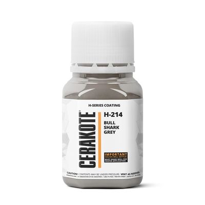 CERAKOTE (Oven Cure) H-Series Bull Shark Grey [ 4oz ] H-214T -Our Ceramic Technology Combines Performance with Color on All- Metals, Polymers + More - (Part B) Included