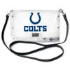 Littlearth womens NFL Indianapolis Colts Clear Envelope Purse with Black Fashion Strap, Clear, 10" x 6.5" x 0.5" view 1