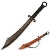SV 0183 Handmade cast Manganese Steel 52HRC Machete Sharp, Full Tang, Outdoor, Hunting, Camping, Hiking, Survival, Leather Sheath, 29.3 inches view 1
