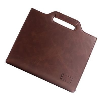 Vintage Pu Briefcase for Men Document Bag Retro Messenger Bag for Work Travel and Leisure Activities Durable and Stylish Design