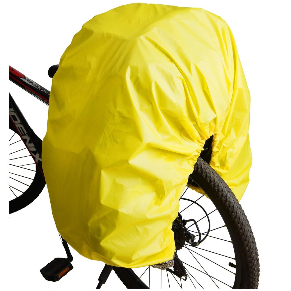 VAOLOAV Bike Saddle Bag Rain Cover 100L Bike Pannier Rack Bag Rain Cover Yellow