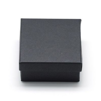 Craftdady 12pcs Square Ring Jewelry Boxes 2.75 x 2.75 x 1.37 Inch Cardboard Necklace Pendants Gift Boxes Black Small Packaging Boxes for Bracelet Jewelry Display