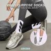 MENDENG White Soccer Socks Youth Socks Men Non Slip Socks Womens py Hiking Football Accessories Basketball Hockey Athletic Training Socks view 3
