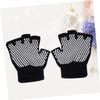 BESPORTBLE 3pcs Non- Half Finger Workout Gloves Comfortable Knitted Cotton Gloves for Yoga Sports Fitness Breathable Design for Various Occasions Black view 2