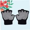 BESPORTBLE 3pcs Non- Half Finger Workout Gloves Comfortable Knitted Cotton Gloves for Yoga Sports Fitness Breathable Design for Various Occasions Black view 3