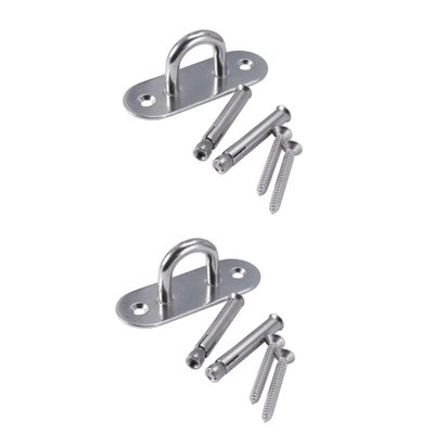 BESPORTBLE 2pcs Suspension Trainer Bracket Gymnastic Rings Wall Mount Ceiling Anchor for Yoga Swings Resistance Bands Battle Rope