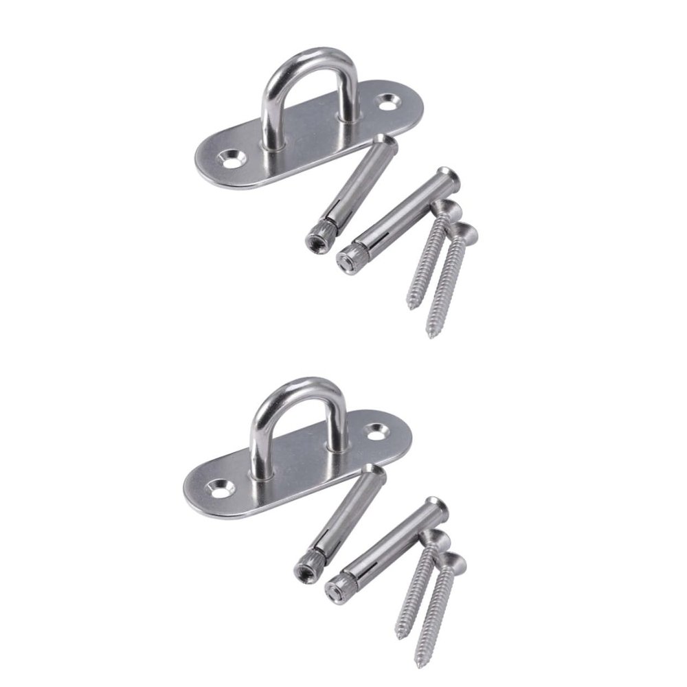 BESPORTBLE 2pcs Suspension Trainer Bracket Gymnastic Rings Wall Mount Ceiling Anchor for Yoga Swings Resistance Bands Battle Rope