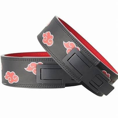 Akatsuki Cloud Powerlifting Belt - Anime Weightlifting Lever Belt - Perfect for Athletes, Powerlifters, and Weightlifters (Medium)