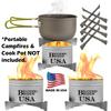 Branded Boards | Made in USA | Portable Campfire Trivet Grate | Use Under Can to Protect Table | Use on Top of Can as Stove Grate Cook Top | Food Grade Stainless Steel | Compact & Lightweight (4-Pack) view 3