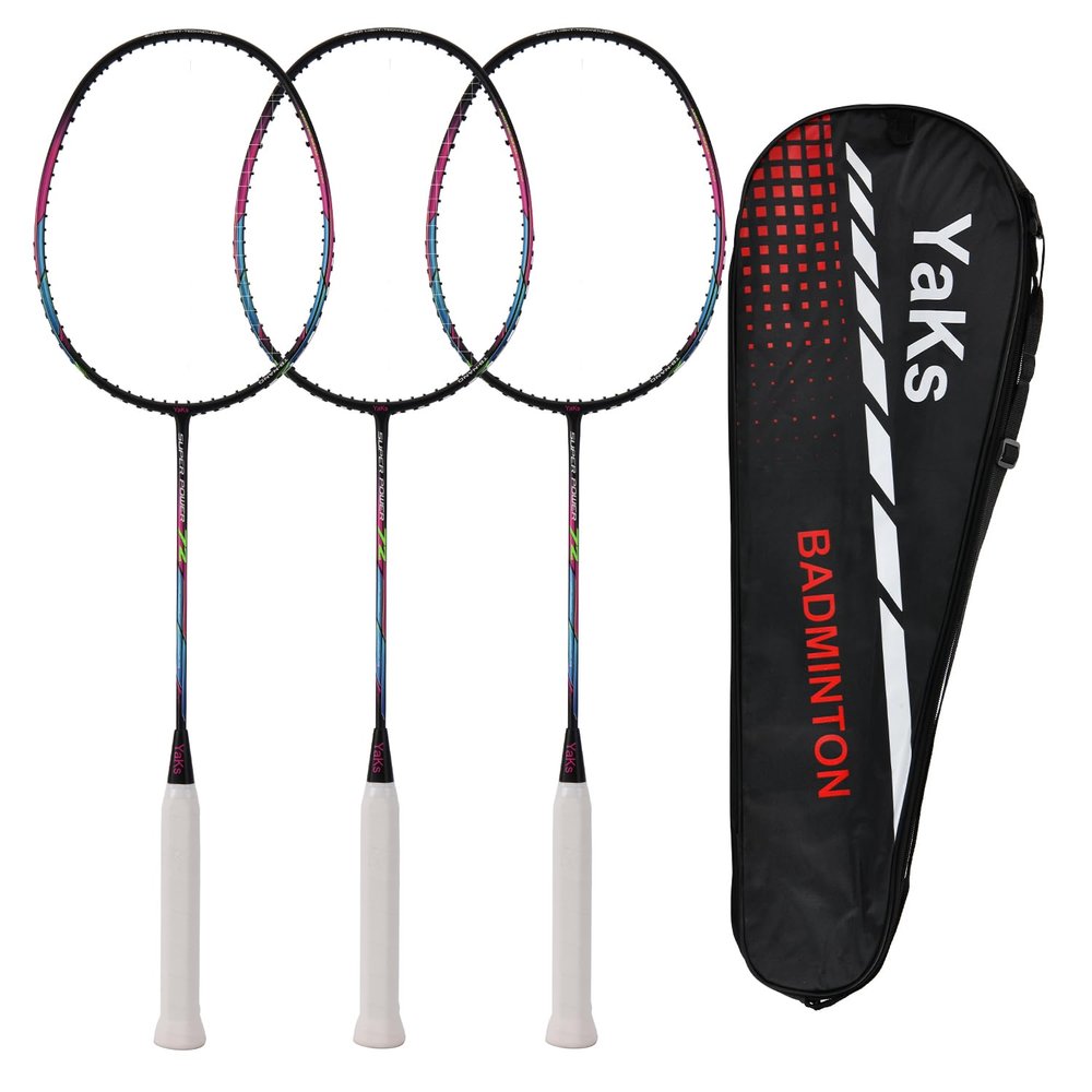 YAKS 4U4G Professional Carbon Fiber Badminton Racket - Durable & Lightweight Black&Blue