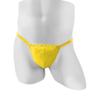 BreakEgg Men's Sexy Strap Thong Underwear with Athletic Supporter G-String Thong Underwear for Men (Yellow,One Size) view 3