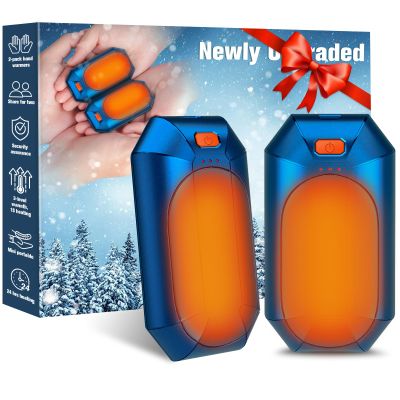 2 Pack AI Hand Warmers Rechargeable, Electric Hand Warmer Reusable, USB Handwarmers, Outdoor/Indoor/Golf/Camping/Hunting/Watch Football/Baseball/Warm Gifts for Men Women Kid Birthday